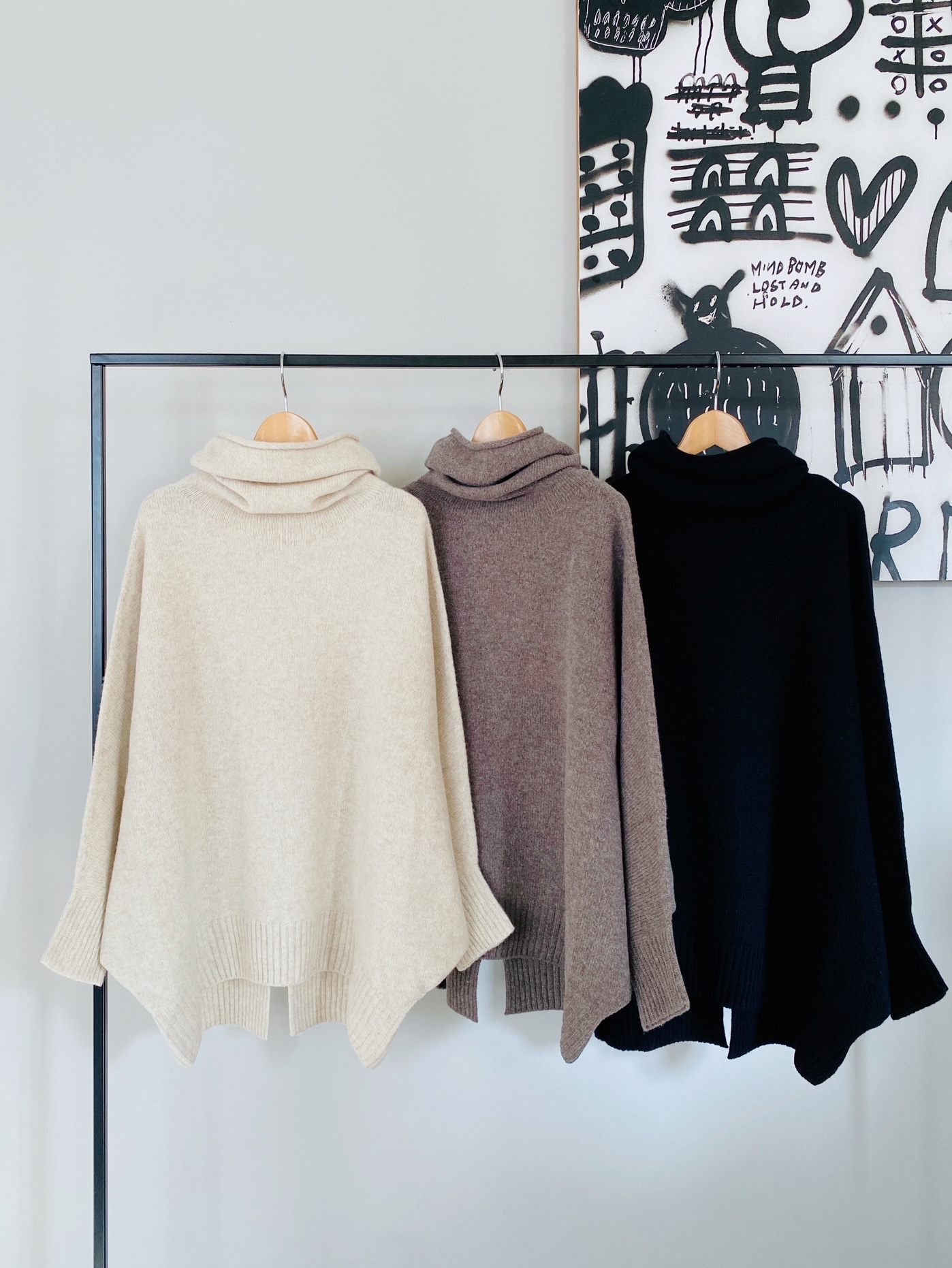 SELECT(セレクト)　カシミヤ混ドルマンタートルニット