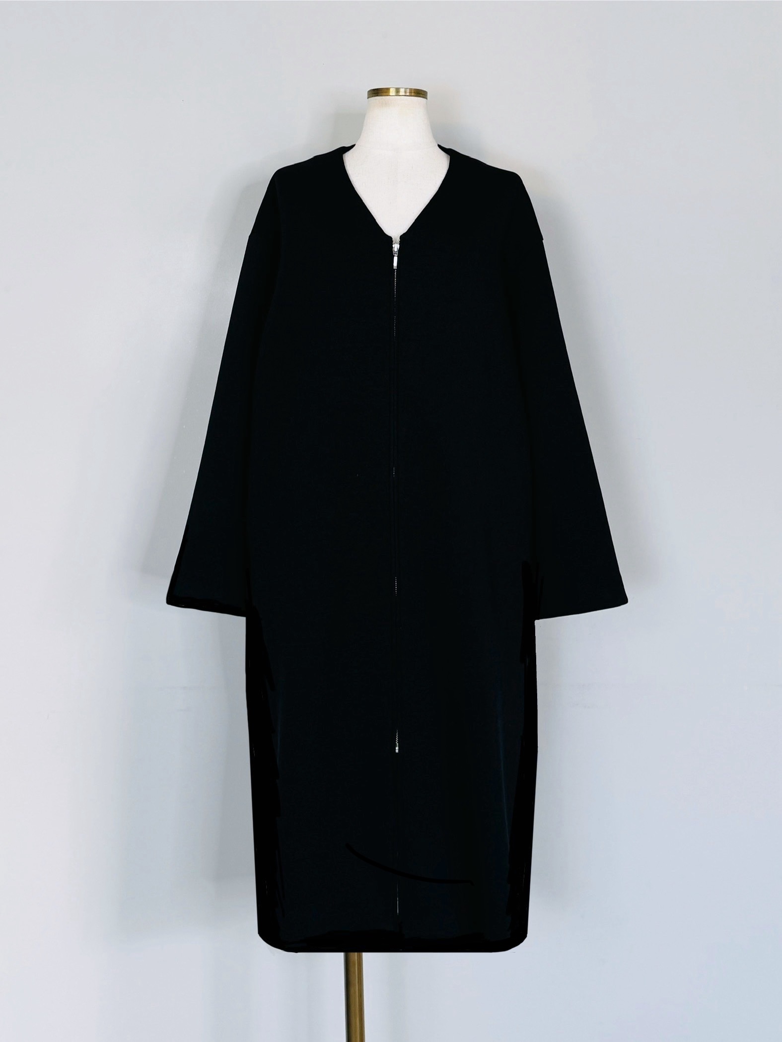 SELECT(セレクト)　ポンチノーカラーZIPロングコート