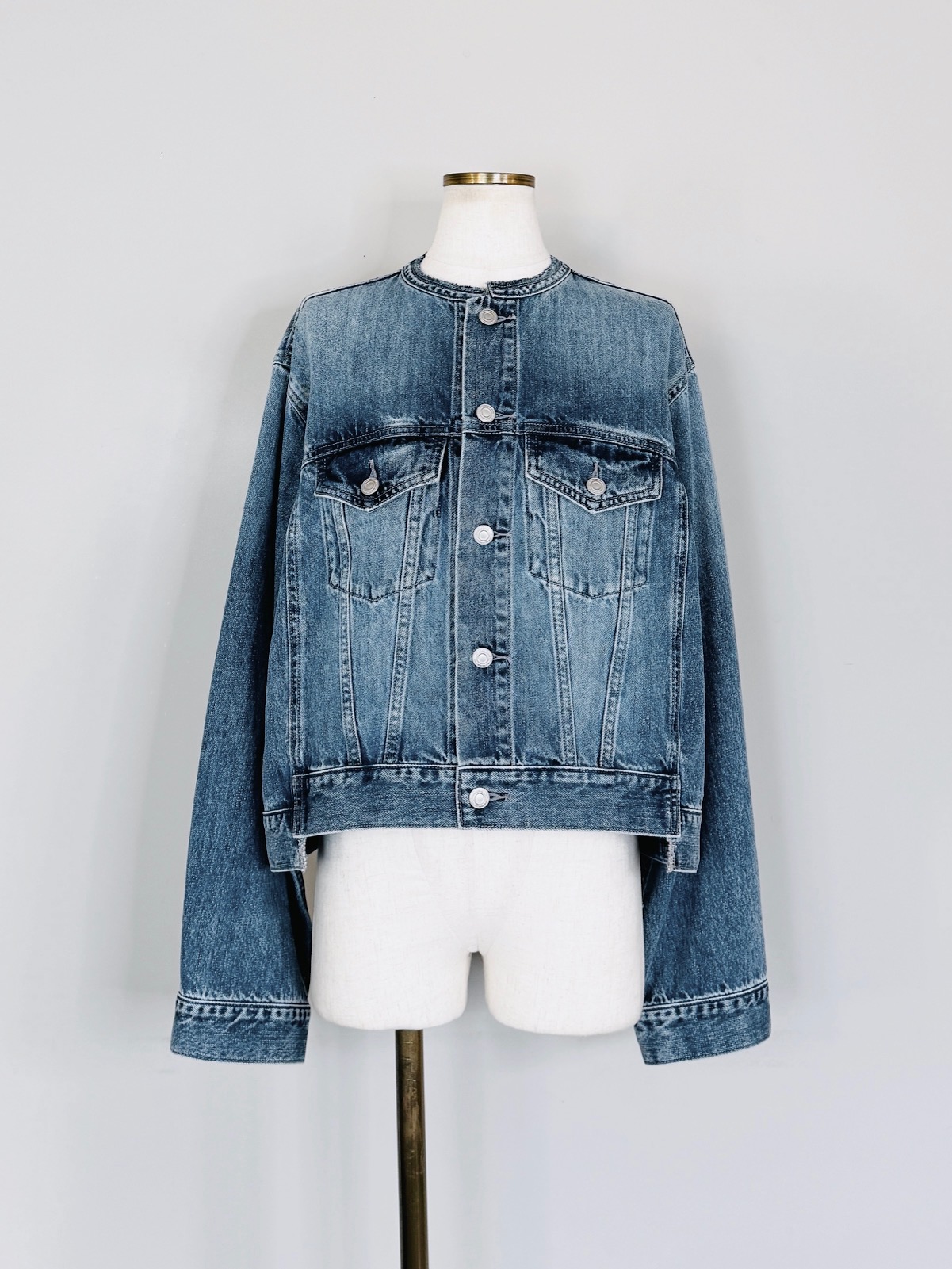 SELECT(セレクト)　ノーカラーデニムジャケット