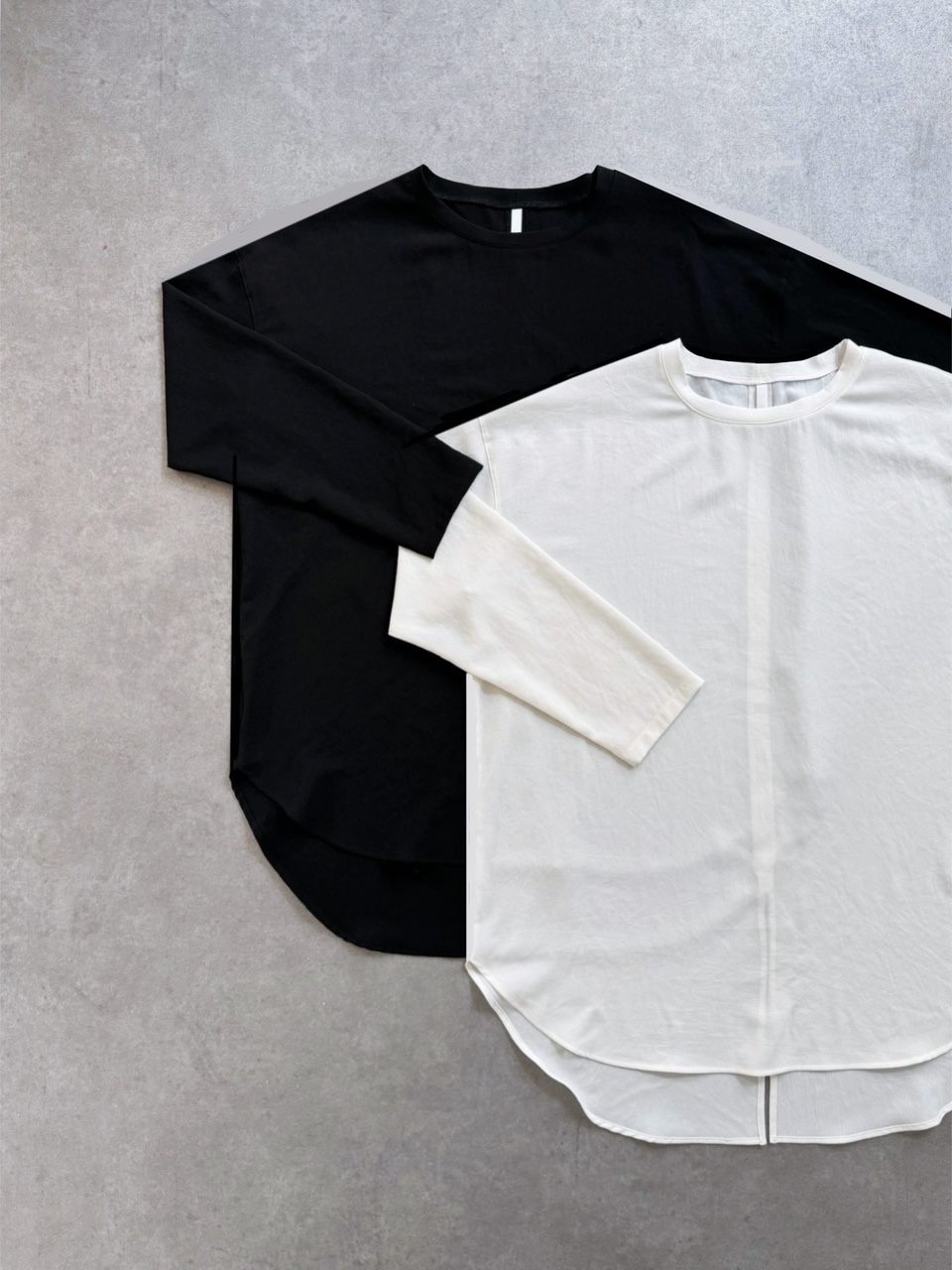 SELECT(セレクト)　ストレッチジョーゼットクルーネックバックスリットプルオーバー