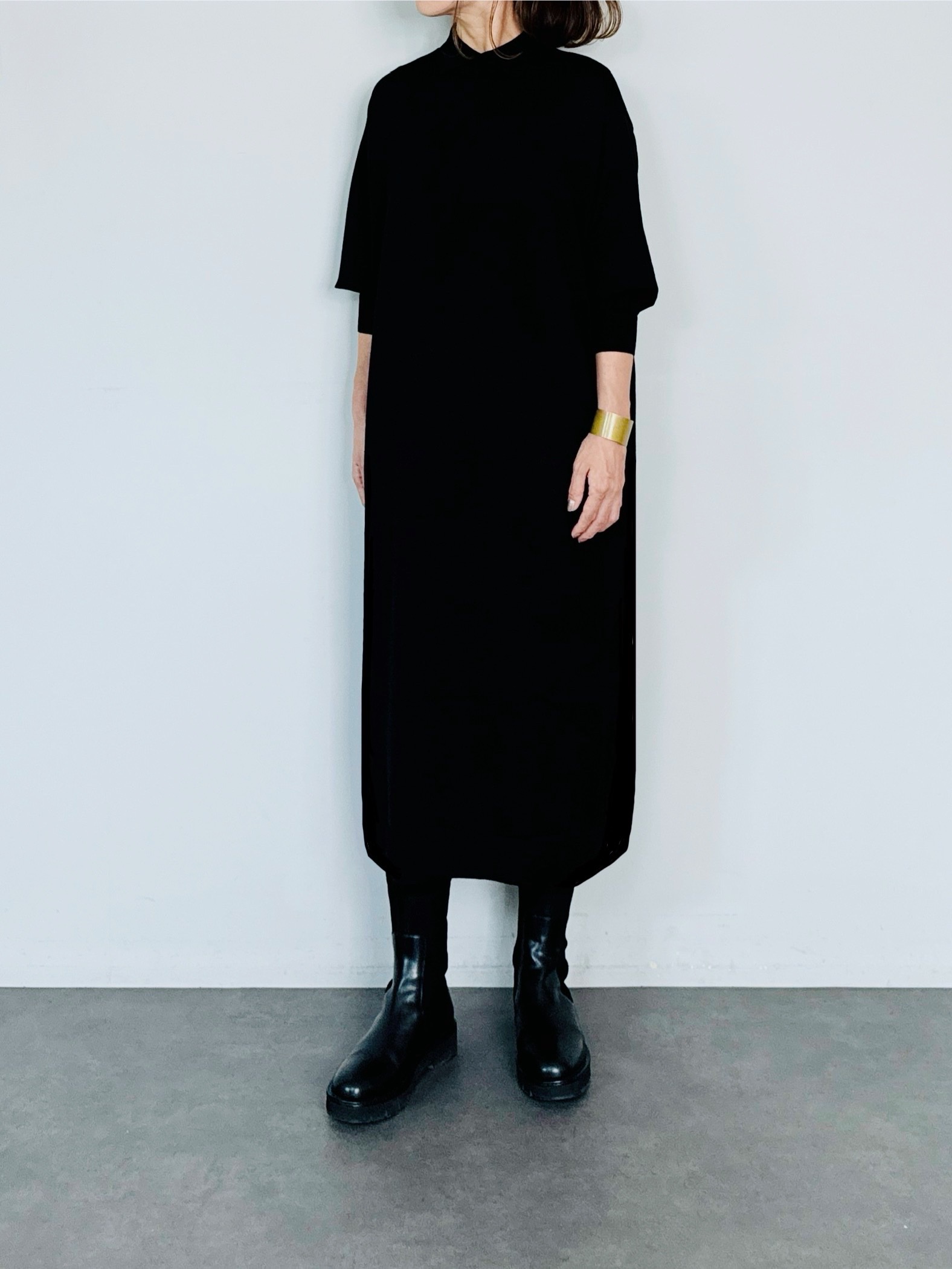 SELECT(セレクト) 襟付コクーンニットワンピース｜Praise / trois