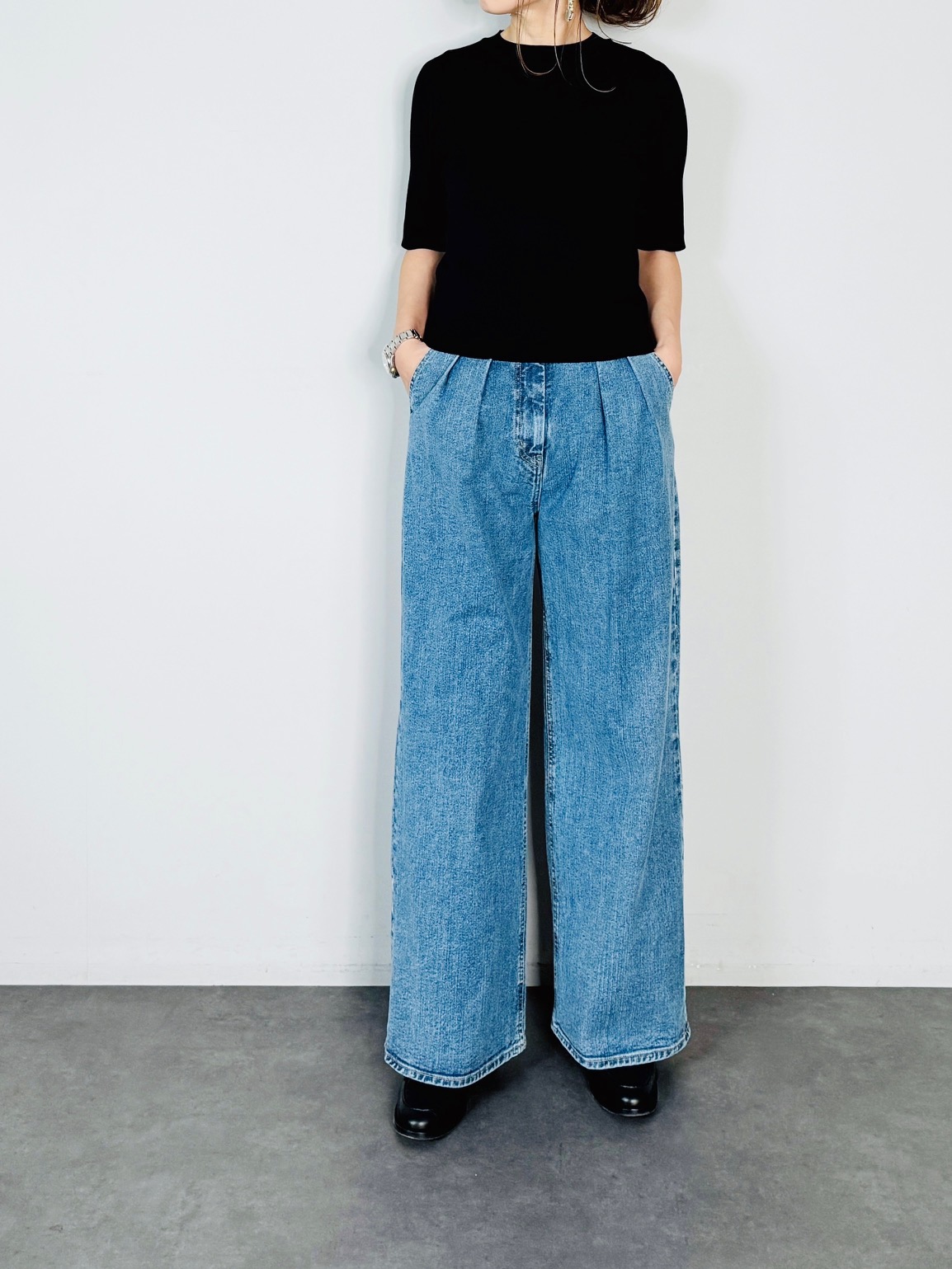 SELECT(セレクト) 2タックワイドデニムパンツ｜Praise / trois / anana