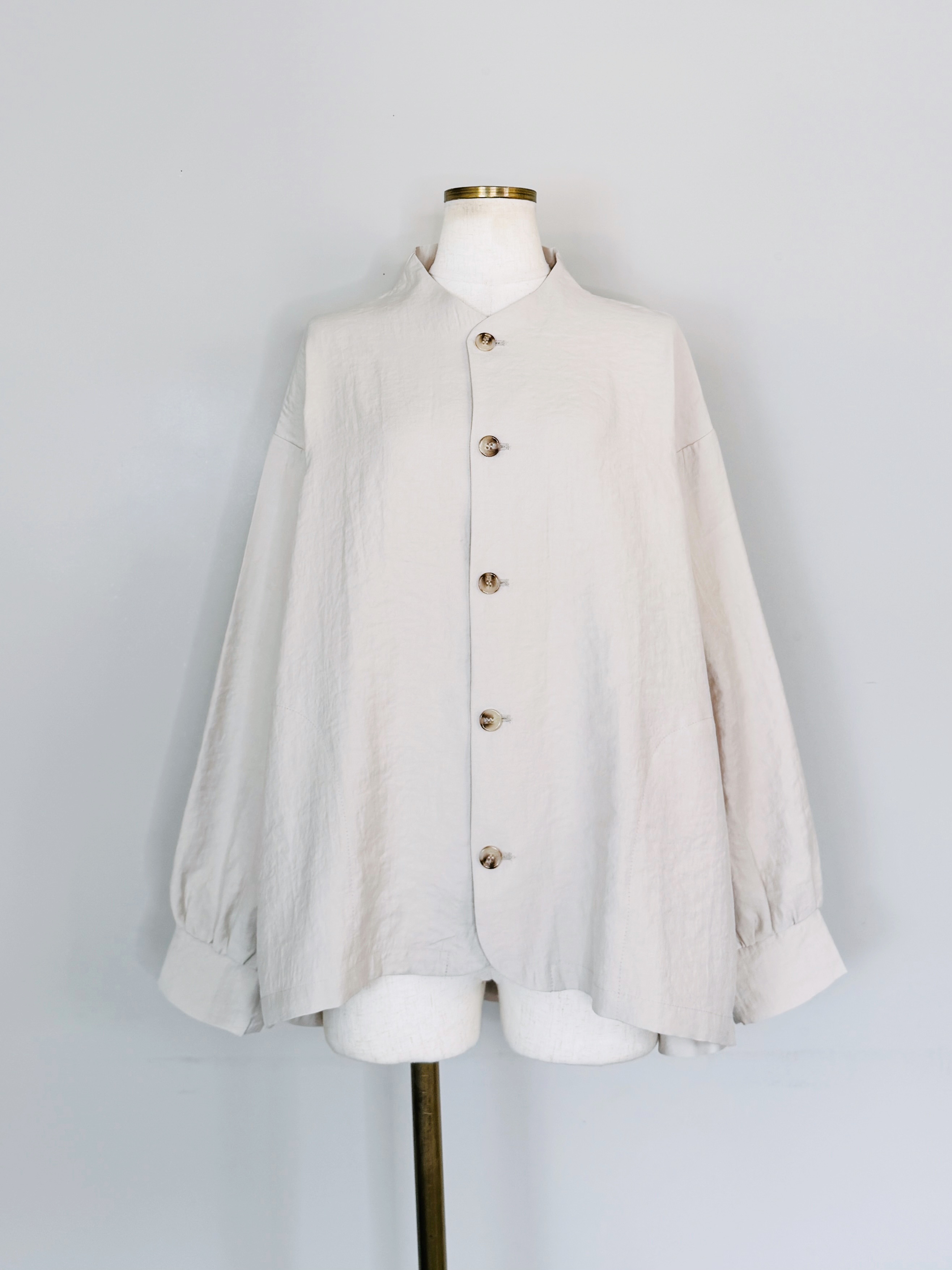 SELECT(セレクト) レーヨンポリナイロンノーカラーシャツブルゾン《SET 