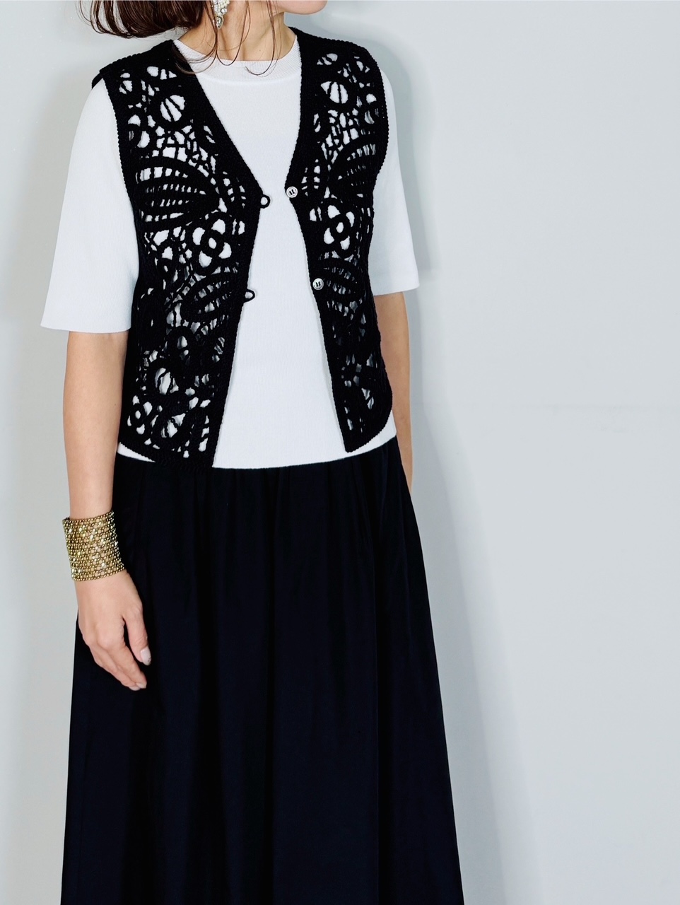 ✩.*˚確認用✩.*˚ nicho★さん専用ページ♡ SELECT(セレクト) クロシェ編みニットベスト｜Praise / trois