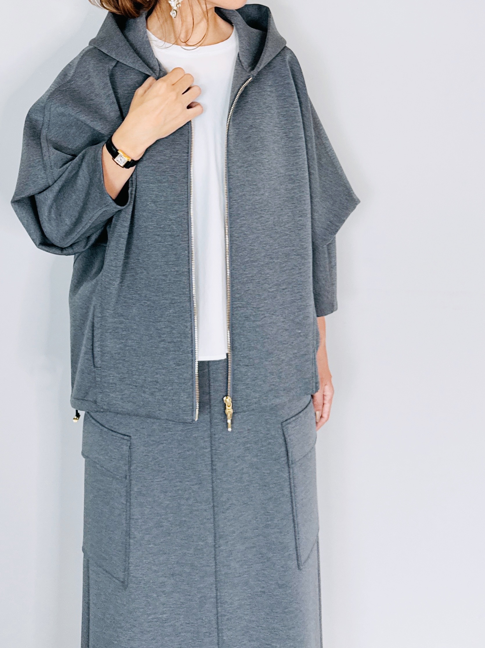 【新品同様❣️試着のみ】V12 ダンボールニットパーカー ゼロサイズ phenix パーカー 「＋phenix/プラスフェニックス」 別注