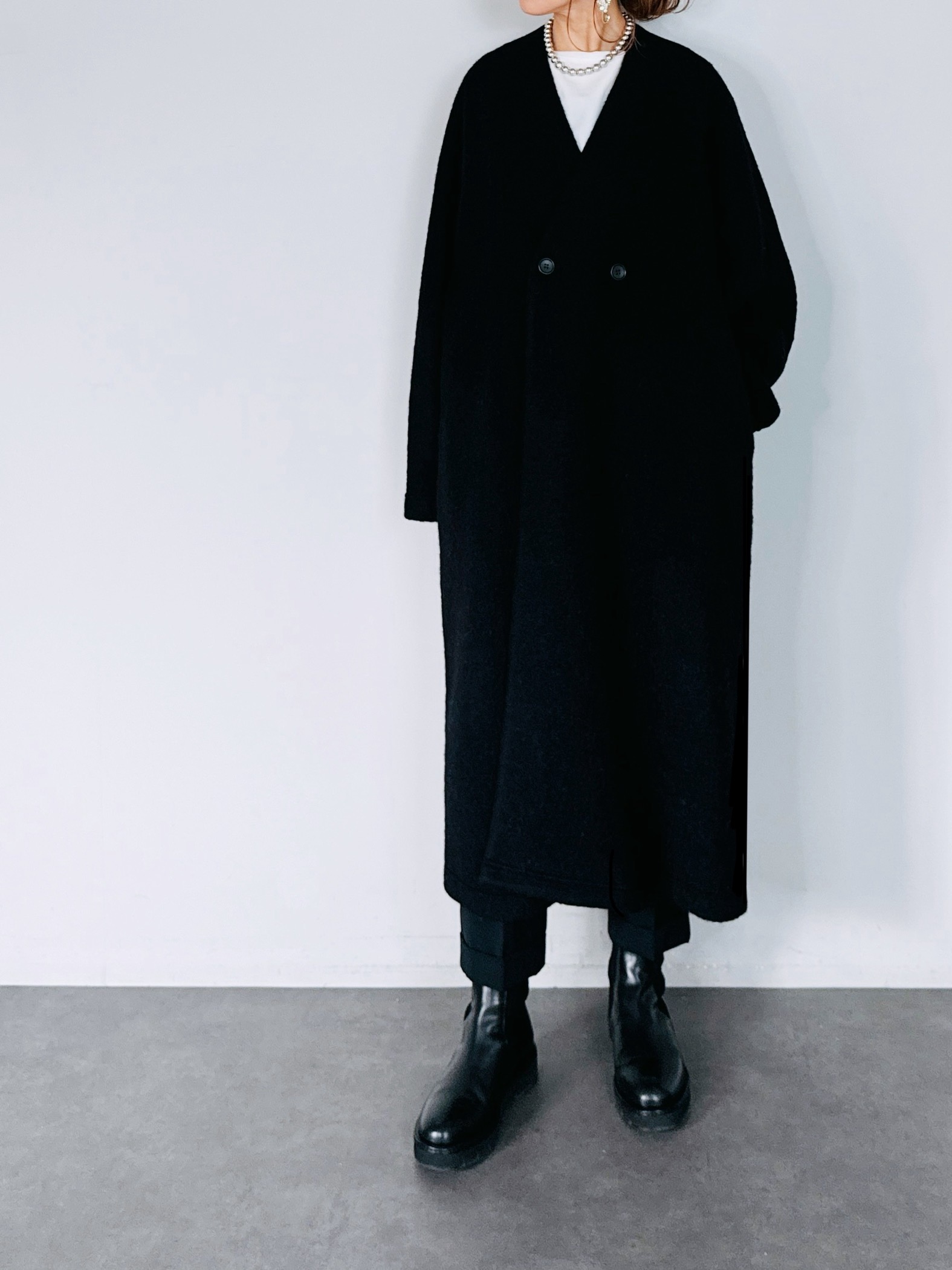 SELECT(セレクト) ブークレーノーカラーロングコート｜Praise / trois