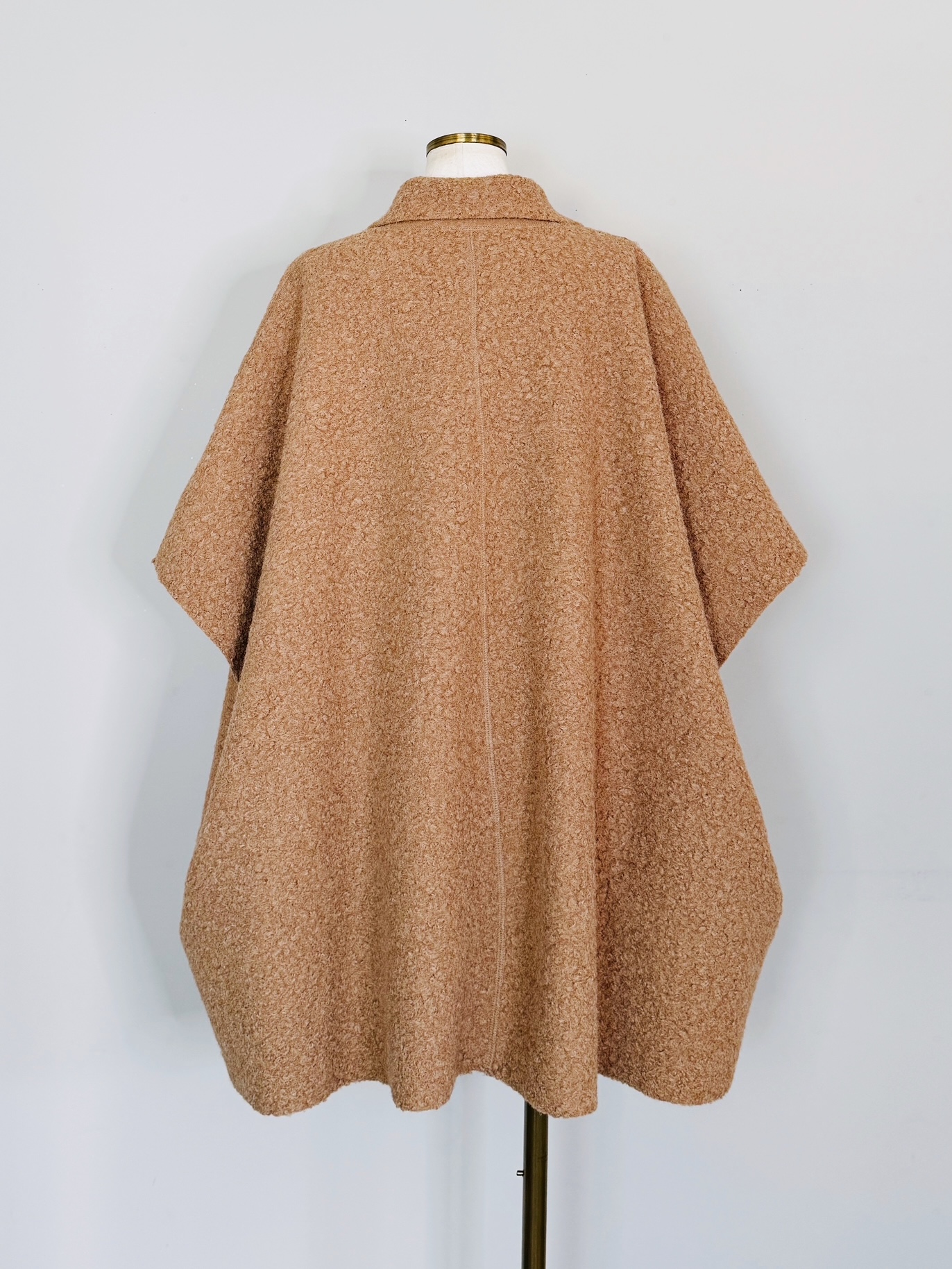 キャメル ボア ポンチョ SELECT(セレクト) リバーシブルボアスライバーポンチョコート｜Praise