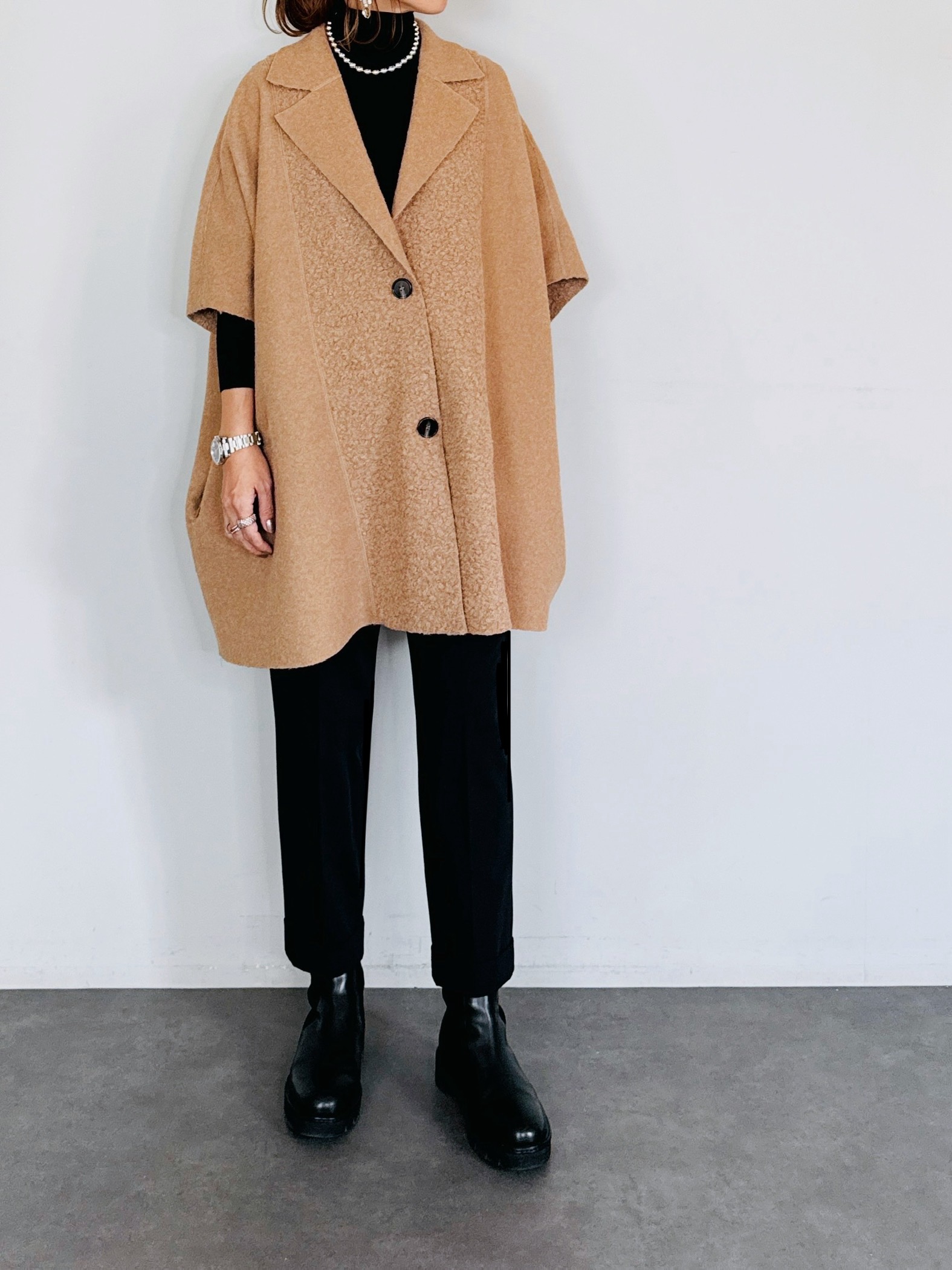 SELECT(セレクト) リバーシブルボアスライバーポンチョコート｜Praise