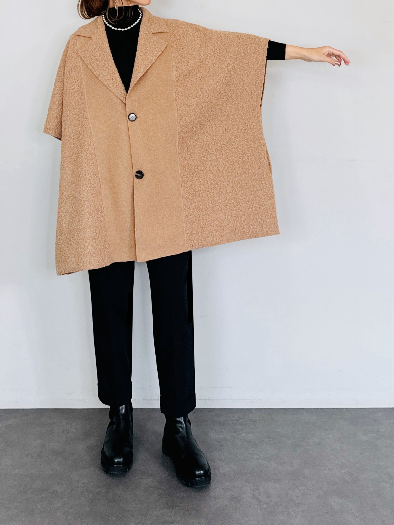 SELECT(セレクト) リバーシブルボアスライバーポンチョコート｜Praise