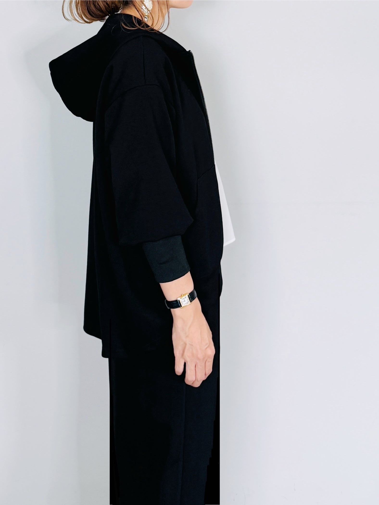 SELECT(セレクト) ライトダンボールジップアップヘムパーカー《SET UP