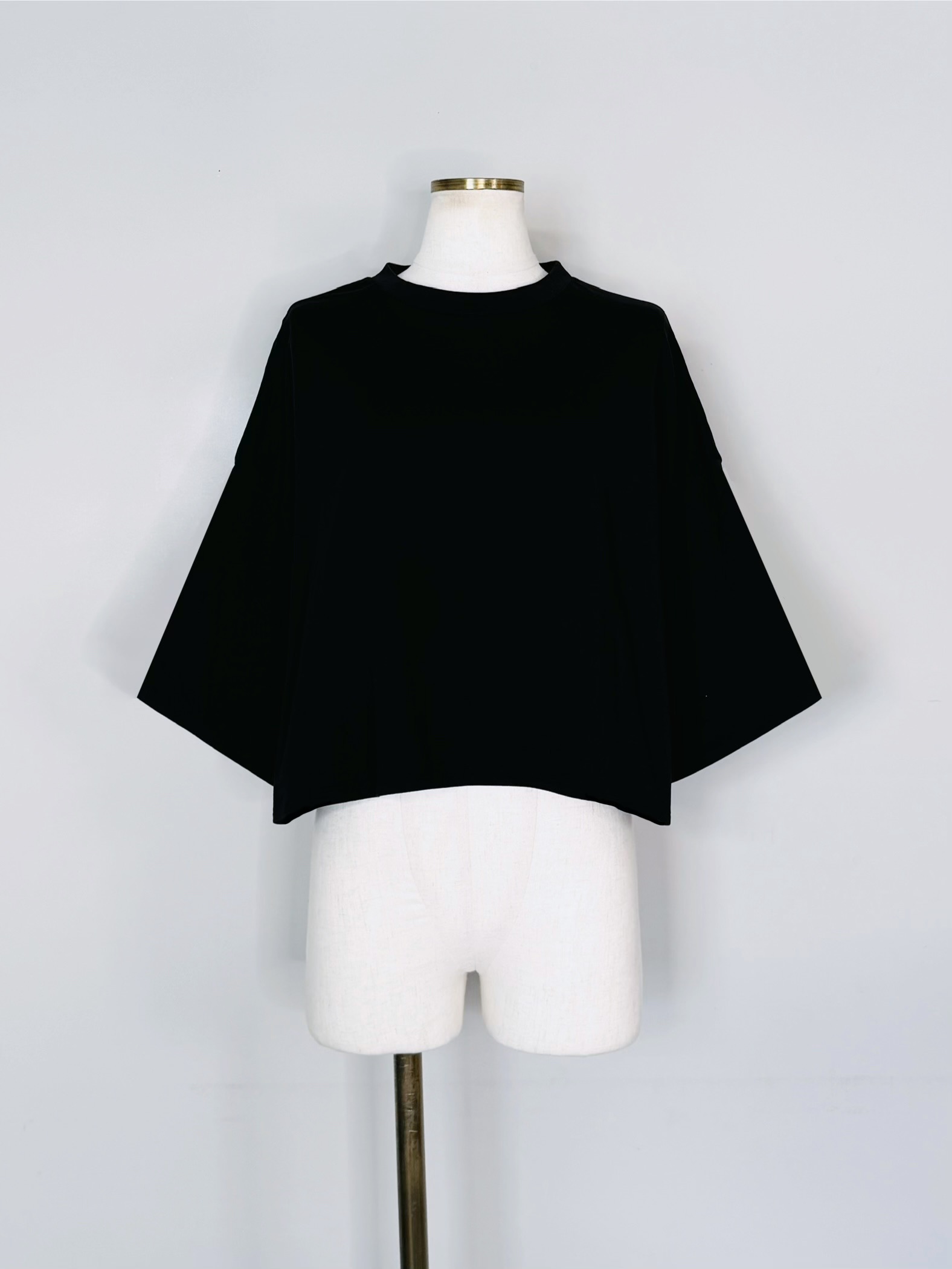 SELECT(セレクト)　ミニ裏毛6分袖ワイドボックスプルオーバー