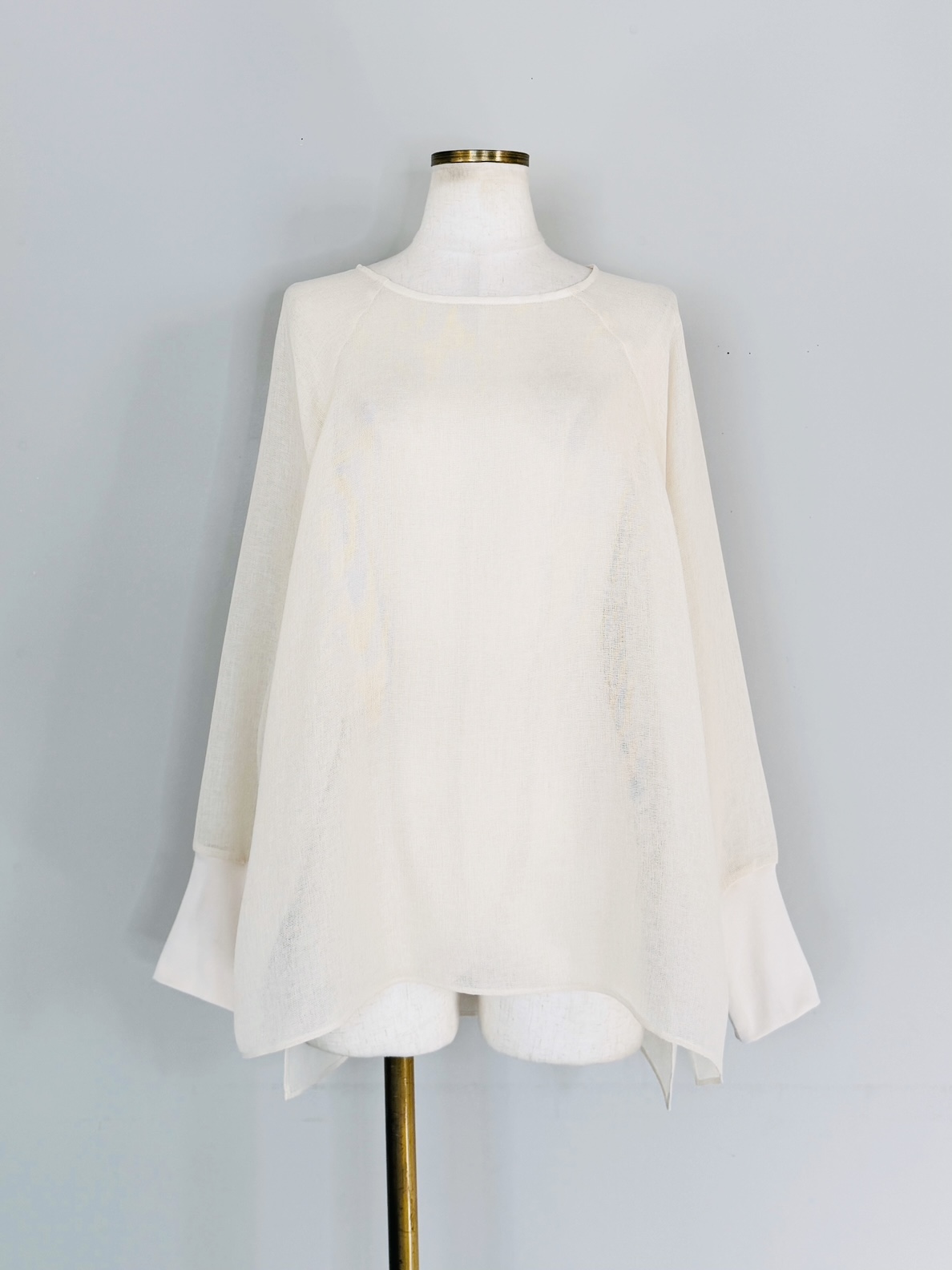 SELECT(セレクト)　リネン風メッシュワイドプルオーバー