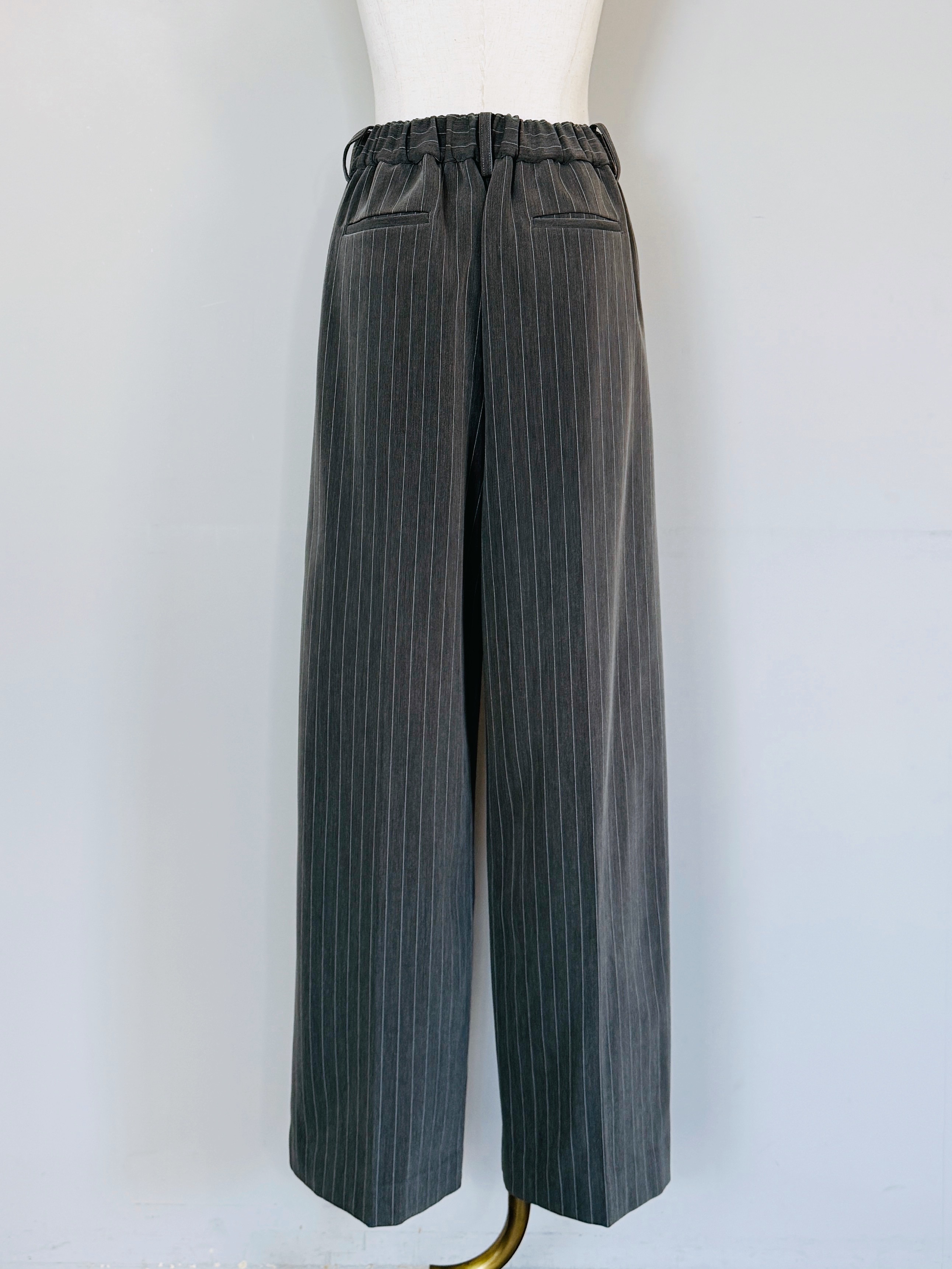 SELECT(セレクト) ストライプ裏起毛2タックワイドパンツ｜Praise