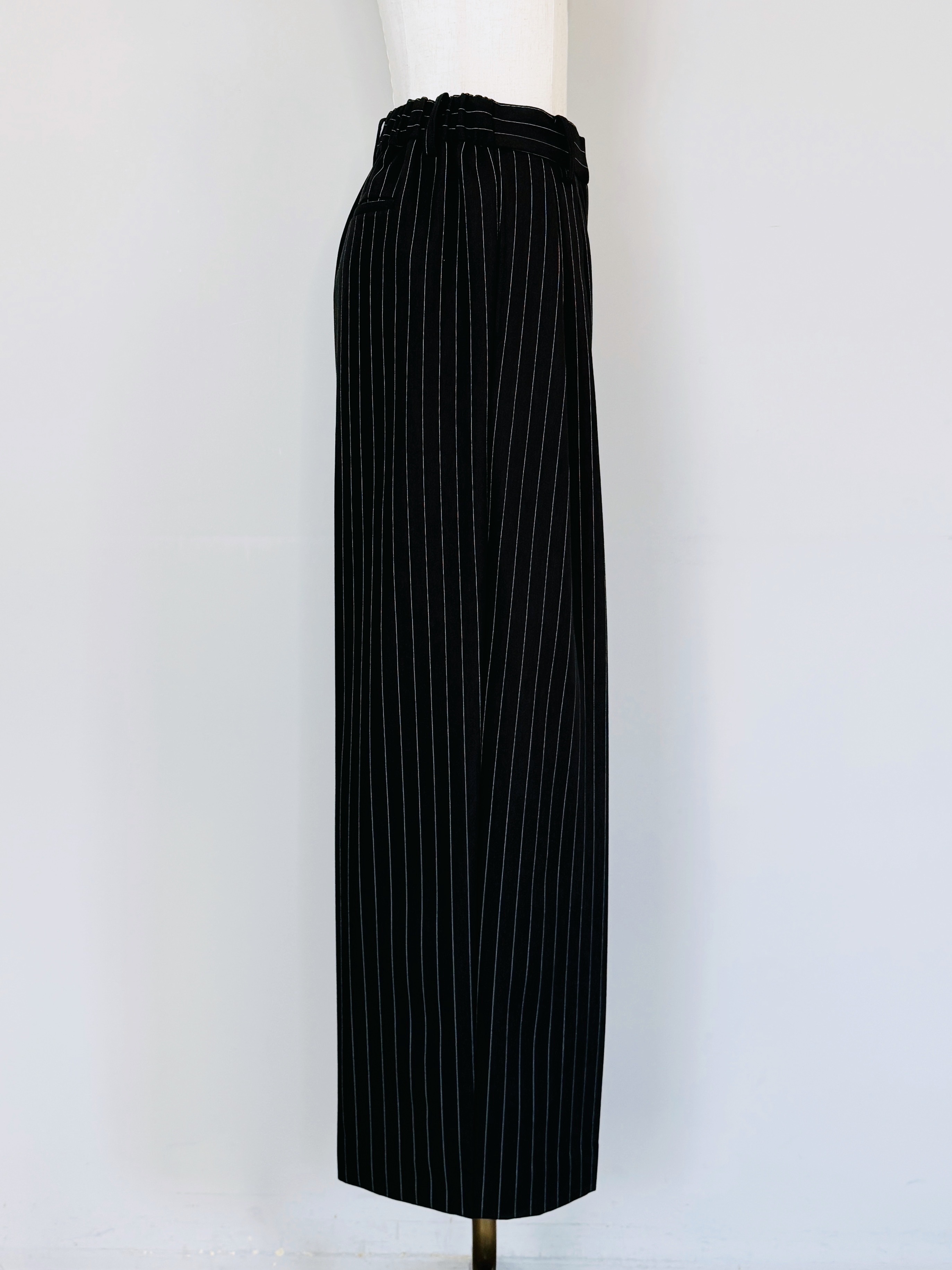 SELECT(セレクト) ストライプ裏起毛2タックワイドパンツ｜Praise