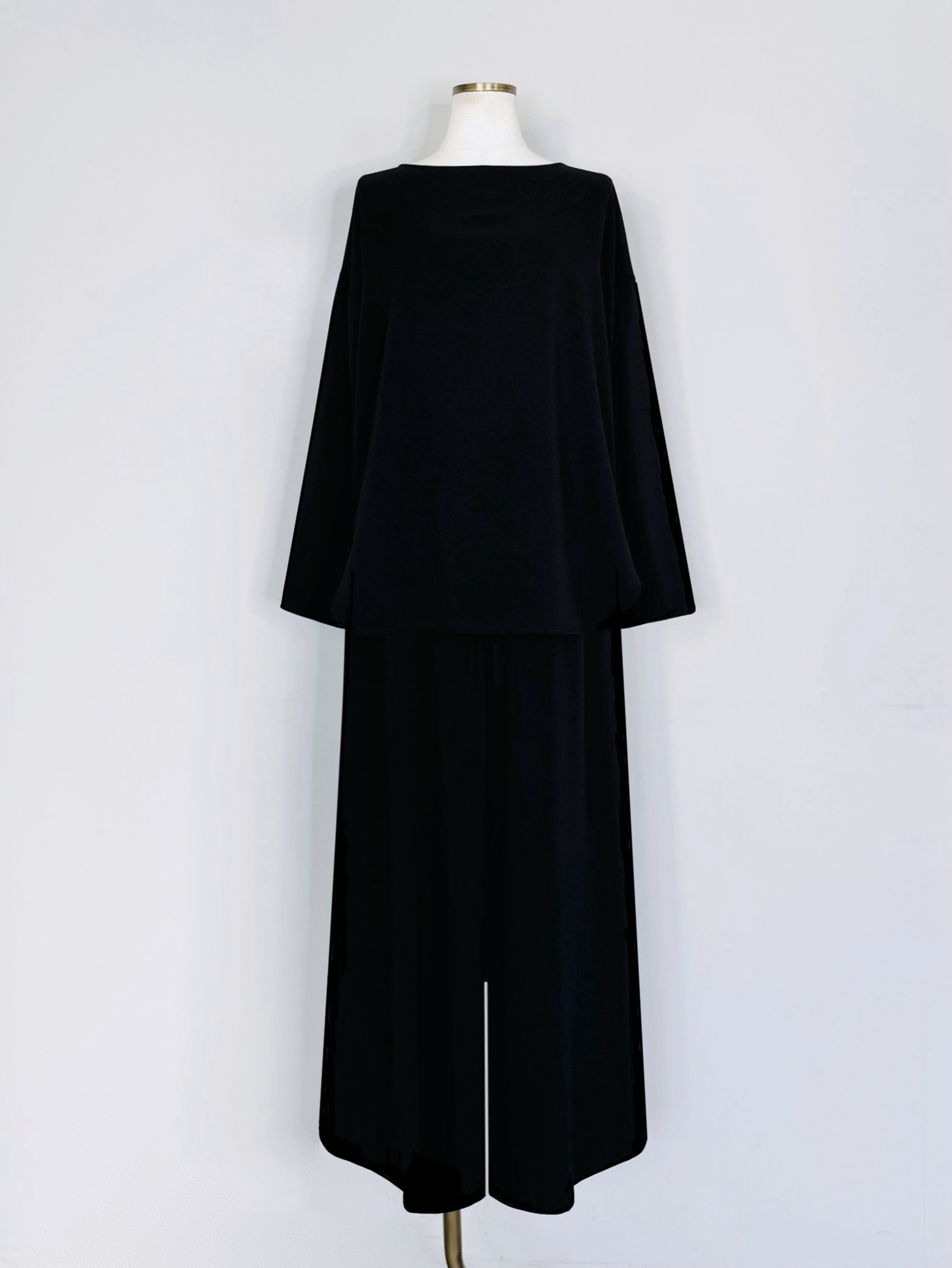 SELECT(セレクト) 厚手ジョーゼットラウンドプルオーバー《SET UP