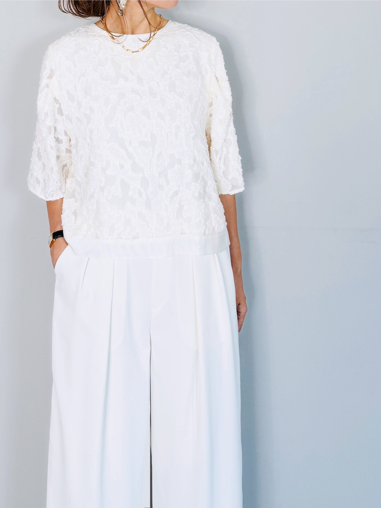 美品❣交渉可❣ohga❣完売❣ジャガード　ブラウス f2761c3b-666a-4edd-8a8f-